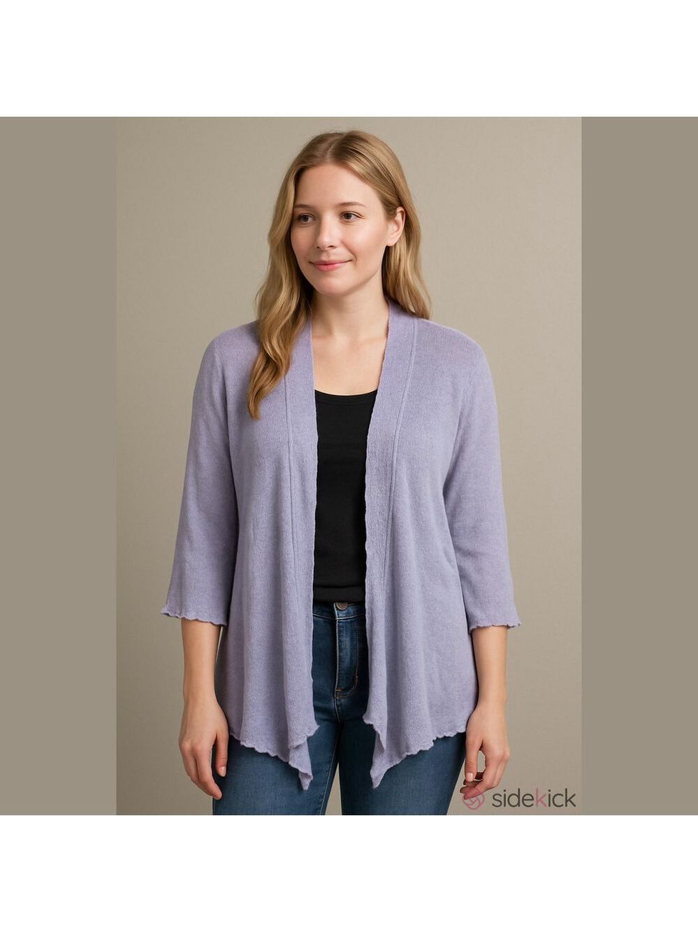 Eileen Fisher Lavender Hemp Knit Cardigan Medium